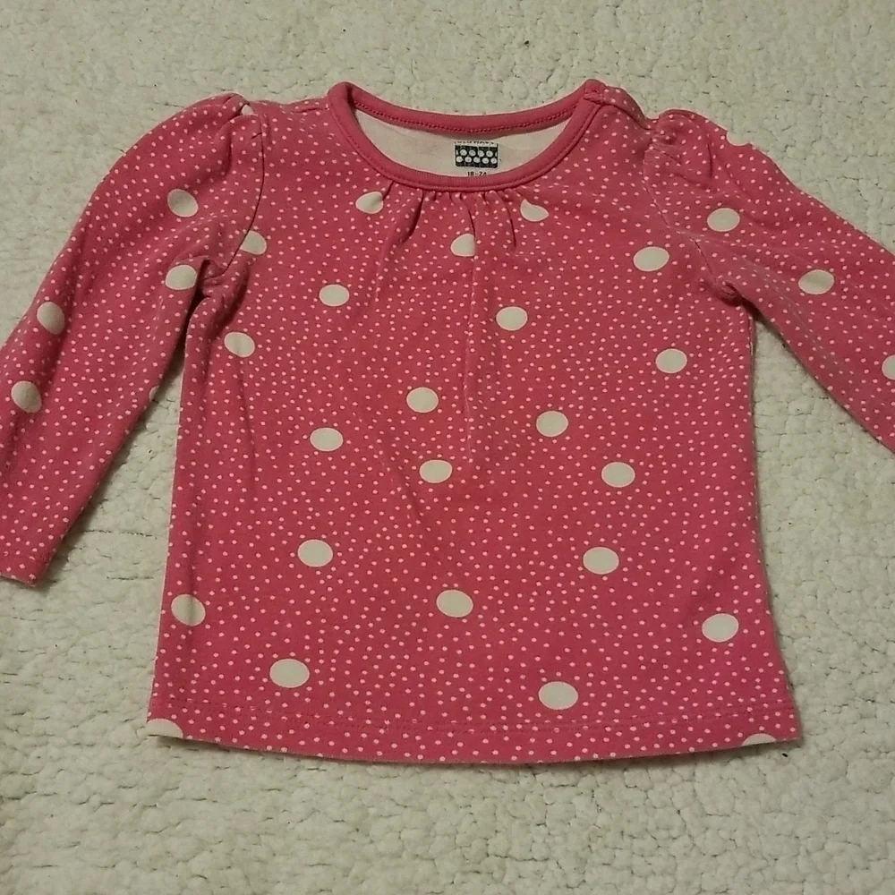 Old Navy Toddler Girl's Polkadot Long Sleeve Shirt